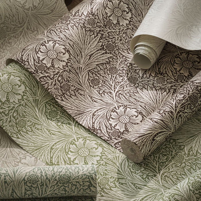 Marigold Wallpaper - Chocolate