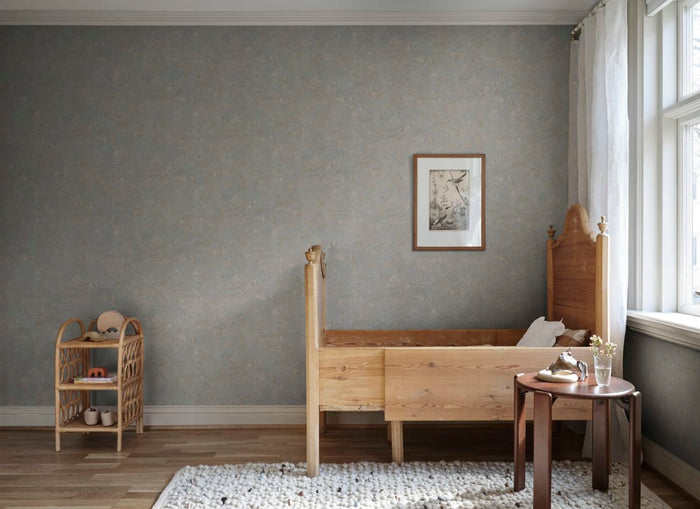 Marion Marble Wallpaper - Misty Blue