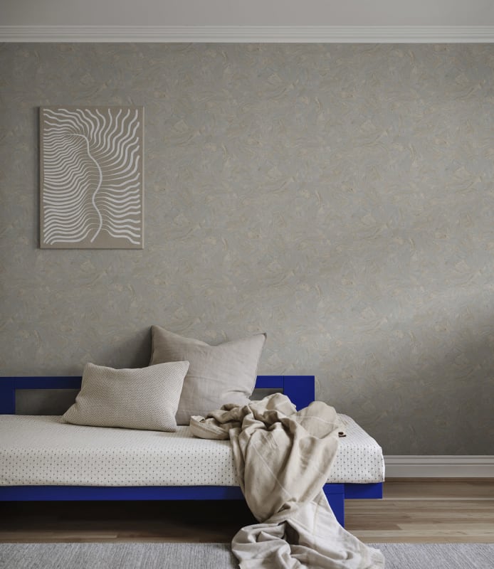 Marion Marble Wallpaper - Misty Blue