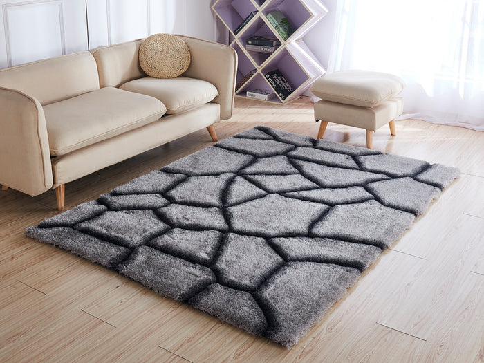 Mateos 5x7 Grey Area Rug - Adams Furniture
