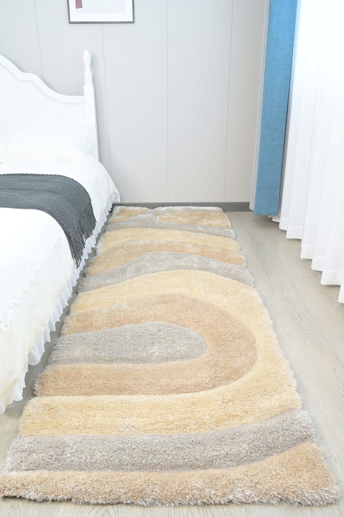 Mateos Shag Beige Runner - Adams Furniture