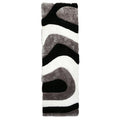 Mateos Shag Black/Grey/White Runner - Adams Furniture