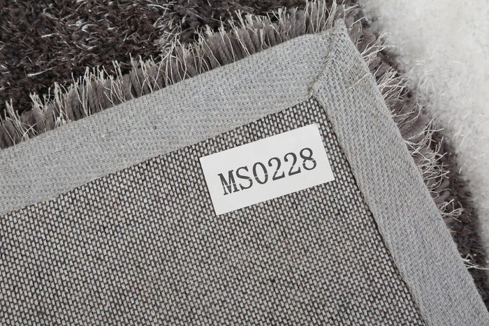 Mateos Shag Black/Grey/White Runner - Adams Furniture