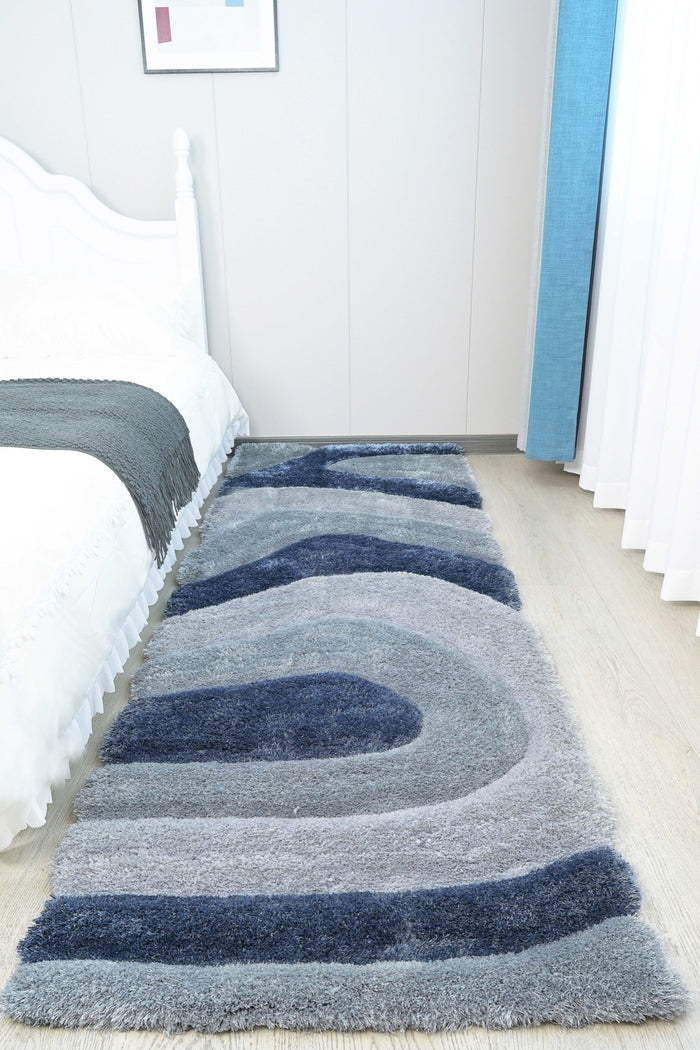 Mateos Shag Bue Runner - Adams Furniture