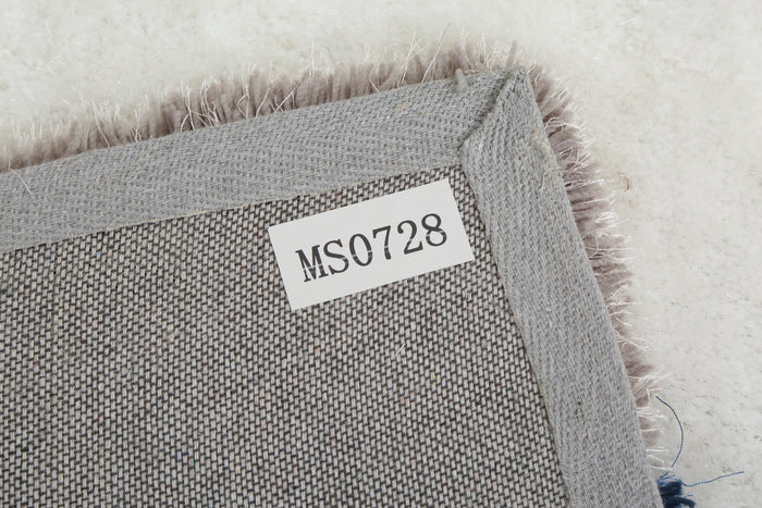 Mateos Shag Navy/Beige/White Runner - Adams Furniture