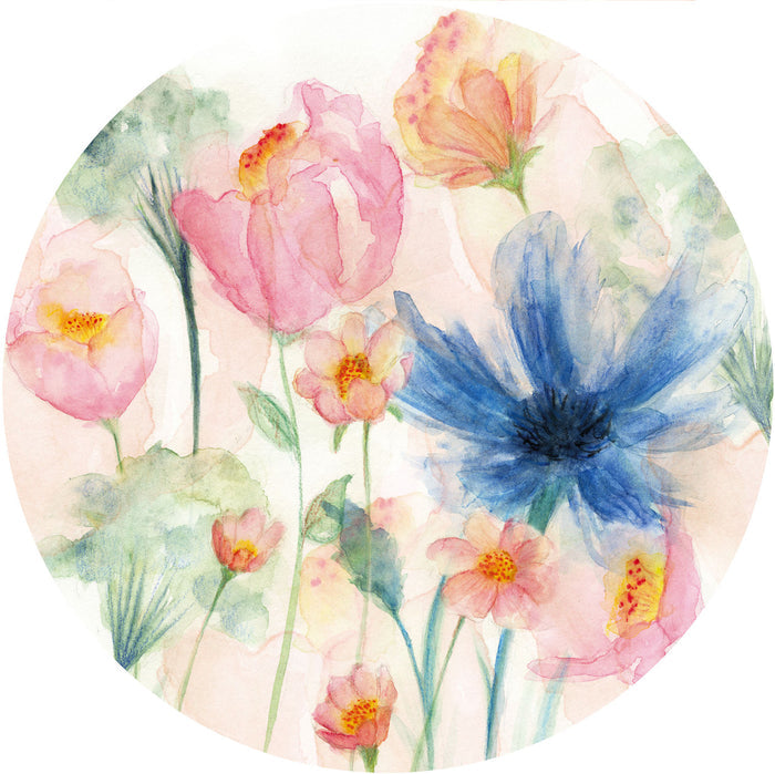 May Floral  - Circular Mural - Self Adhesive