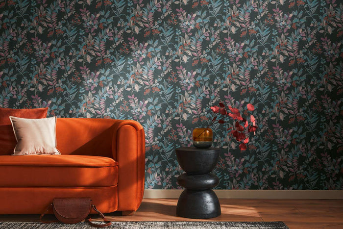 Meadow Whisper - Architects Wallpaper - Multi Black