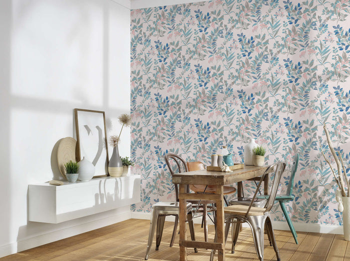 Meadow Whisper - Architects Wallpaper - Multi Pink