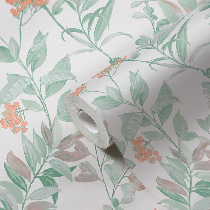 Meadow Whisper - Architects Wallpaper - White Multi