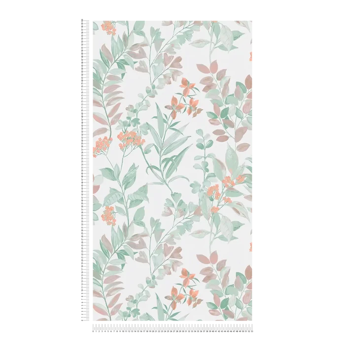 Meadow Whisper - Architects Wallpaper - White Multi