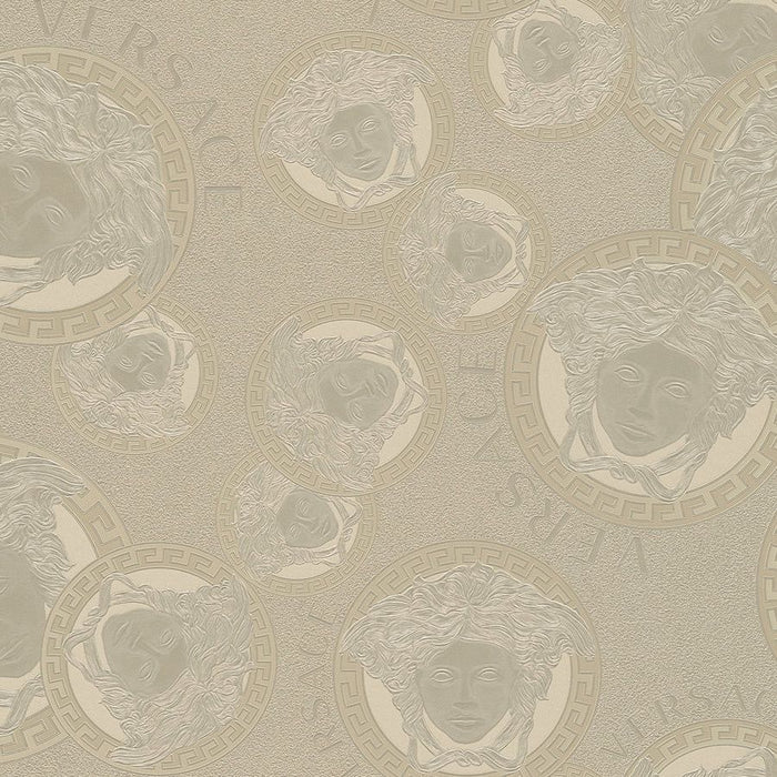 Medusa Plates Amplified - Wallpaper (Versace 5 Collection) - Champagne