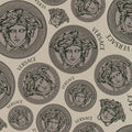 Medusa Plates Amplified Wallpaper (Versace 3 Collection) - Champagne