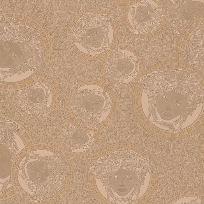 Medusa Plates Amplified Wallpaper (Versace 5 Collection) - Rose Gold