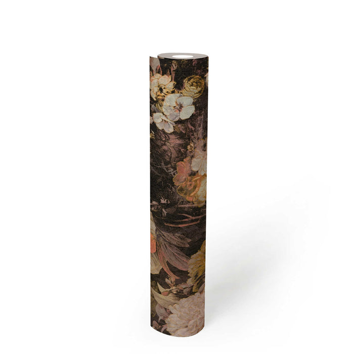 Melody Floral Wallpaper - Sepia/Orange - Last 3 Rolls