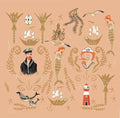 Mermaid Shipwreck - Coral - Custom Sized Wallpaper Mural (per m2)