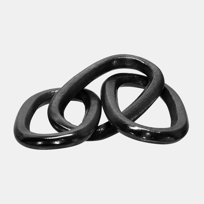 Metal 15" Chain Decor, Black - Adams Furniture