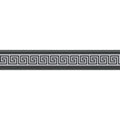 Metallic Meander Border - Black and Silver - Self Adhesive