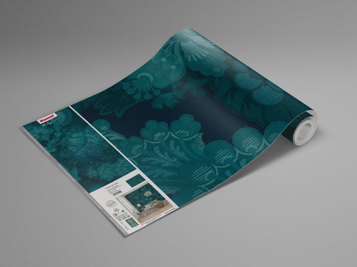 Midnight Botanica - Custom Sized Wallpaper Mural (per m2)