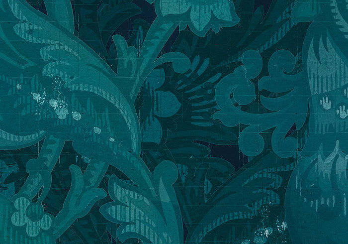 Midnight Botanica - Custom Sized Wallpaper Mural (per m2)