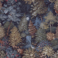 Midnight Woods – Moonlit Forest Wallpaper – Navy