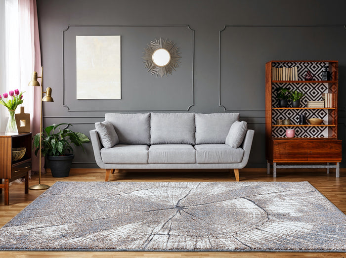 Milan 5x7 Brown Area Rug - Adams Furniture