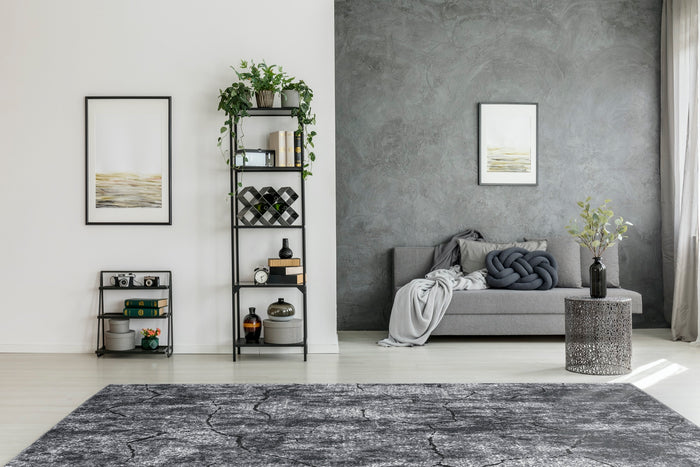 MIlian 5x7 Grey Area Rug - Adams Furniture