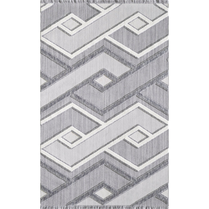 Milos 5x8 Grey Area Rug - Adams Furniture