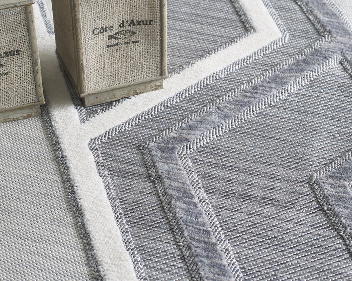 Milos 5x8 Grey Area Rug - Adams Furniture