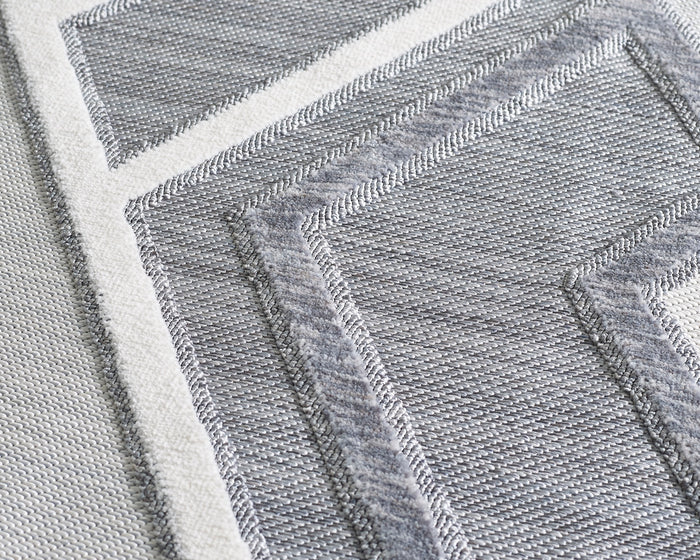 Milos 5x8 Grey Area Rug - Adams Furniture