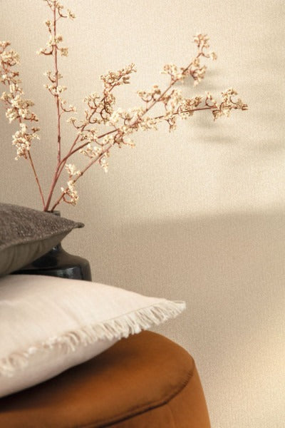 Mini Chevron Textured Wallpaper - Metallise Beige - 6 Rolls Left