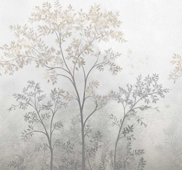 Misty Morning Tree - Custom Sized Wallpaper Mural (per m2) - Light