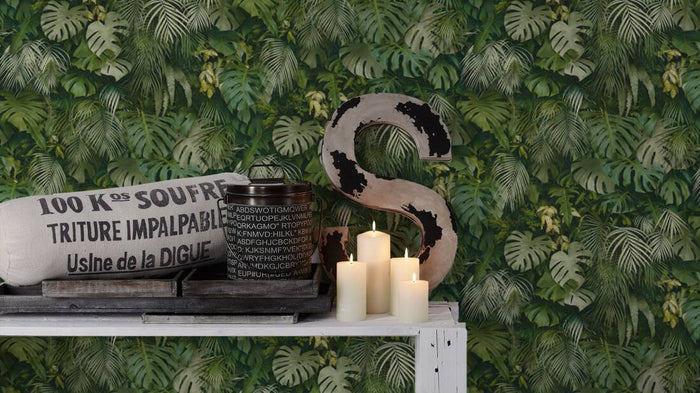 Monstera Jungle Wallpaper - Green - Peel and Stick