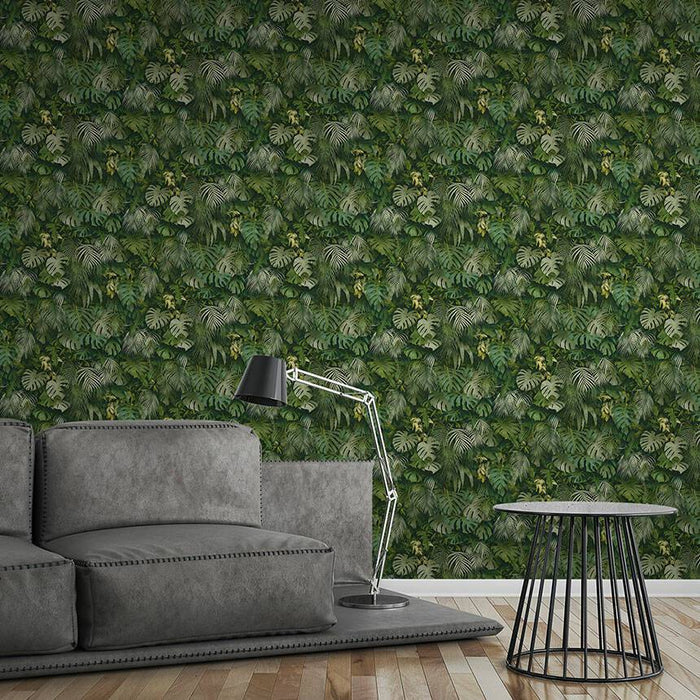Monstera Jungle Wallpaper - Green - Peel and Stick