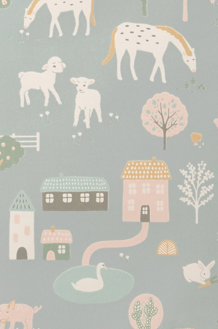 My Farm Wallpaper - Blue