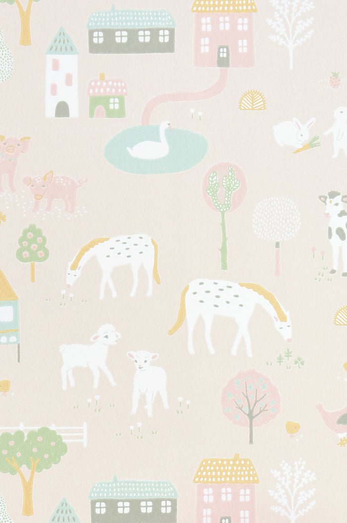 My Farm Wallpaper - Pink