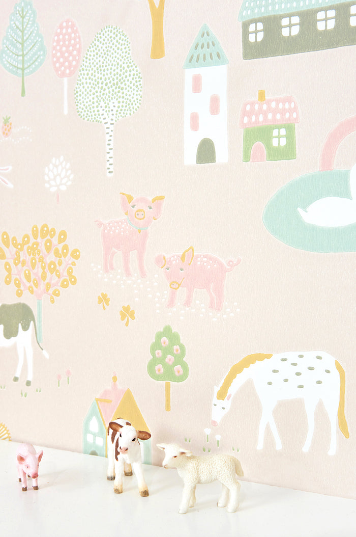 My Farm Wallpaper - Pink