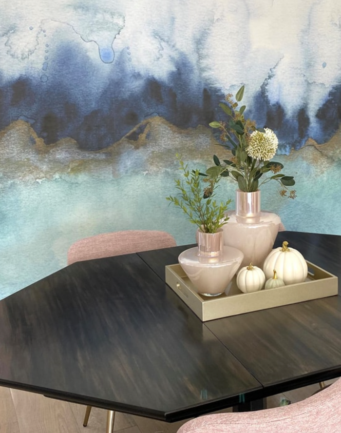 Mystic - Custom Sized Wallpaper Mural (per m2) - Teal