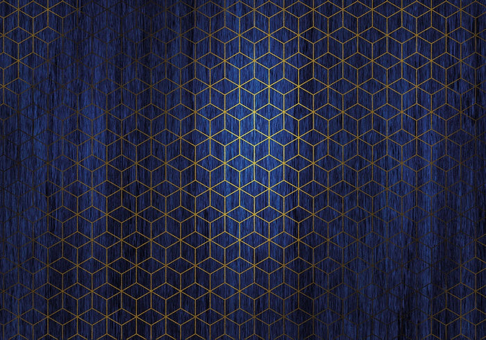 Mystique Vert - Blue - Custom Sized Wallpaper Mural (per m2)