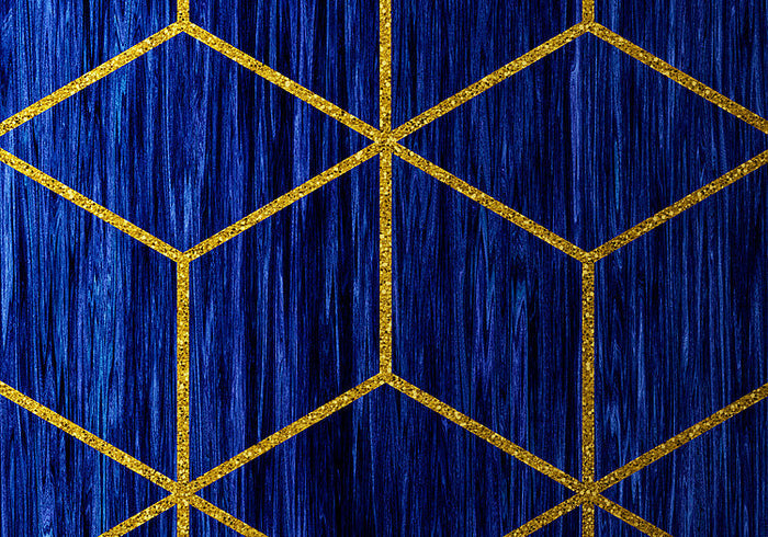 Mystique Vert - Blue - Custom Sized Wallpaper Mural (per m2)
