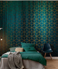 Mystique Vert - Green - Custom Sized Wallpaper Mural (per m2)
