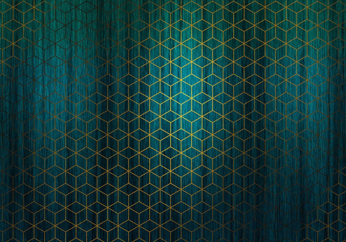 Mystique Vert - Green - Custom Sized Wallpaper Mural (per m2)