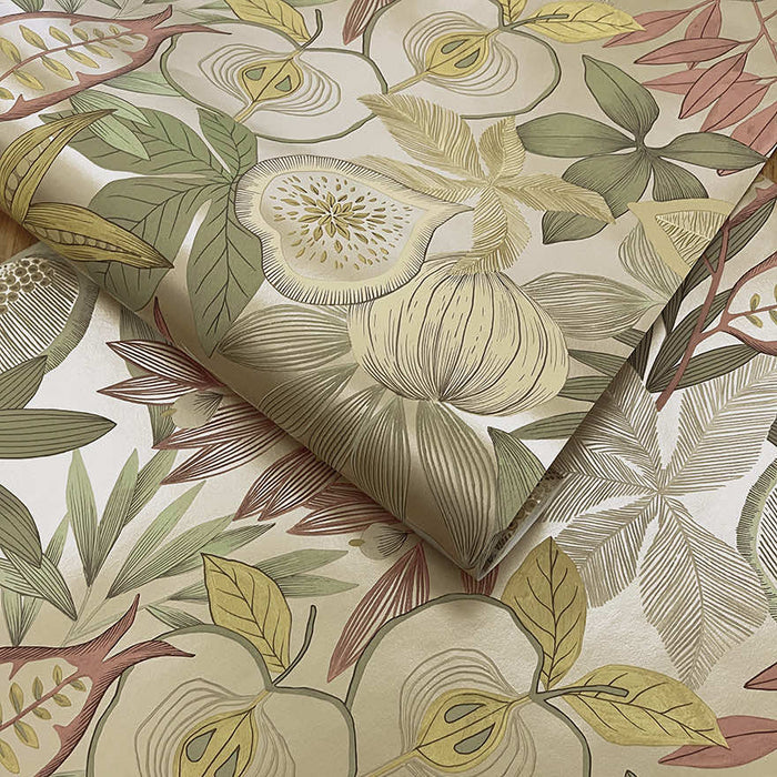 Roll of Nagano wallpaper in Gold