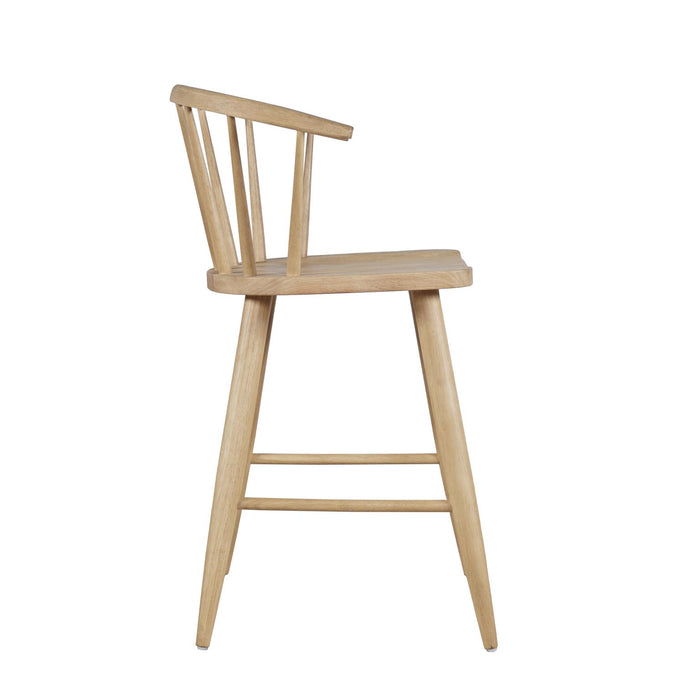 Natural Finish Spindle Bar Stool - Adams Furniture