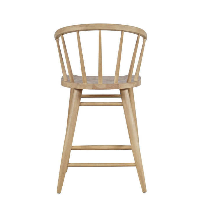 Natural Finish Spindle Bar Stool - Adams Furniture