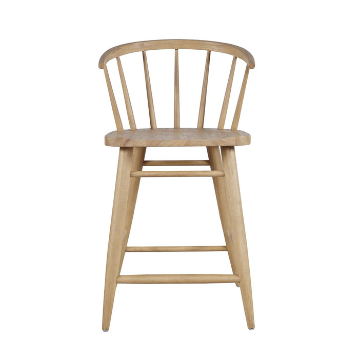 Natural Finish Spindle Bar Stool - Adams Furniture