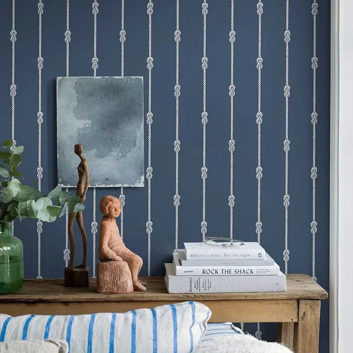 Nautical Knot Stripe  - Navy