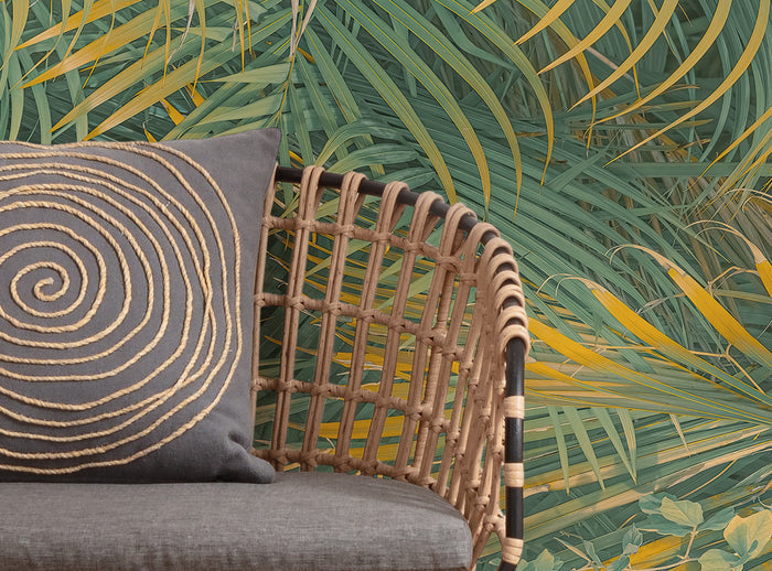 Neon Ferns - Custom Sized Wallpaper Mural (per m2)