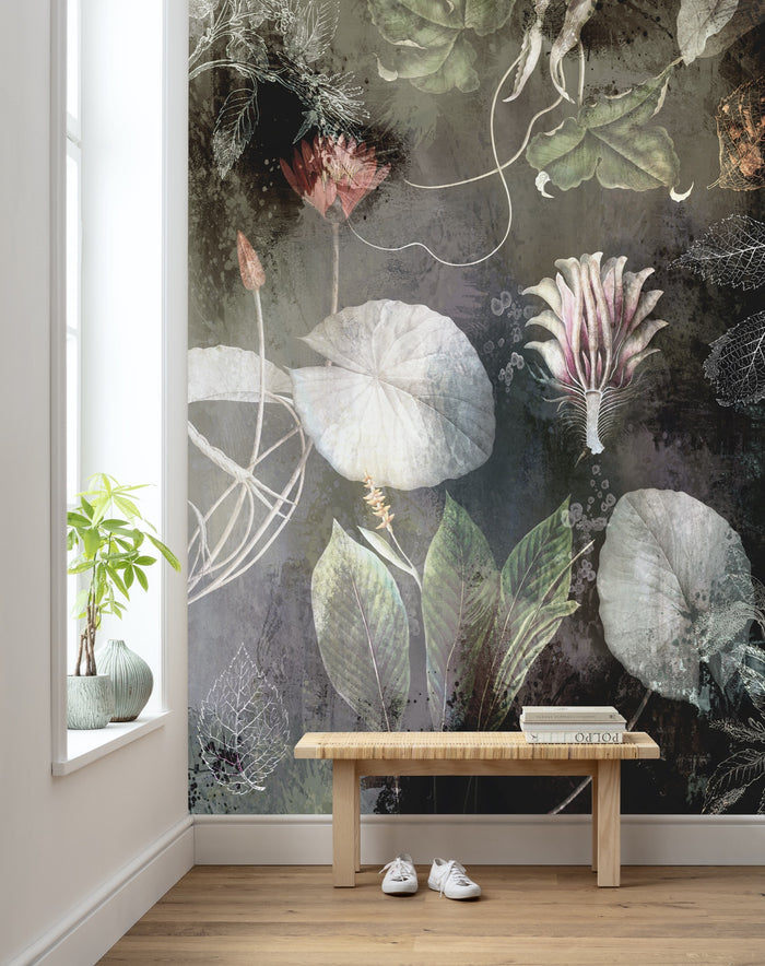 Night Flowers - Custom Sized Mural Wallpaper (per m2)