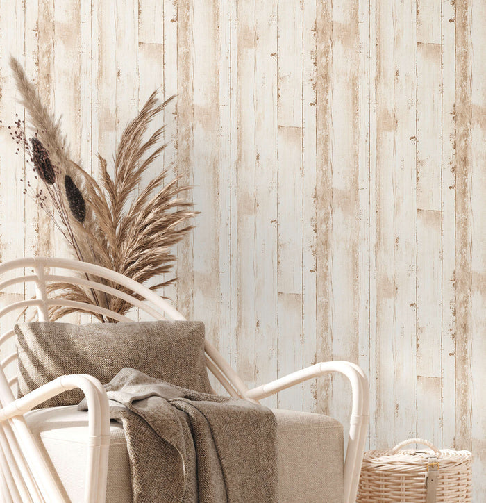 Nordic Timber – Wood Wallpaper – Beige