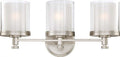 Nuvo 60/4643 Decker Brushed Nickel Three Light Vanity